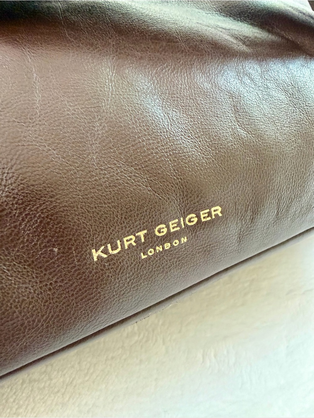 Kurt Geiger London Medium Kensington Soft Bag - Brown Leather - Picture 6 of 16